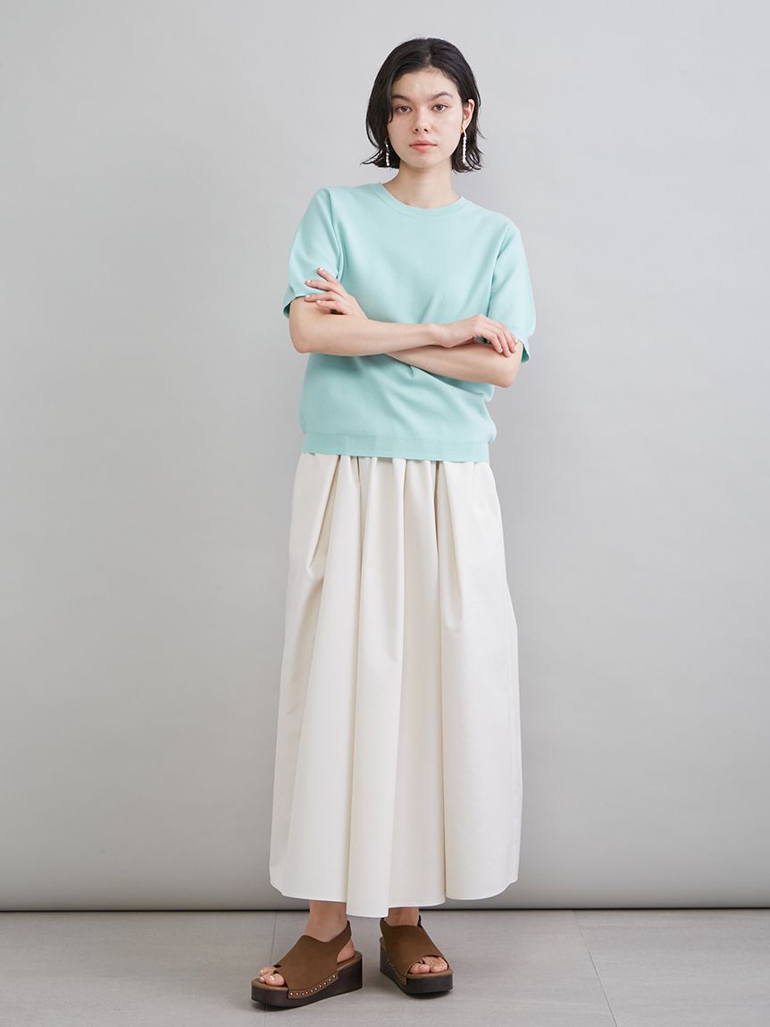 Mila Owen「ウエストゴムタックフレアスカート」|スカート|