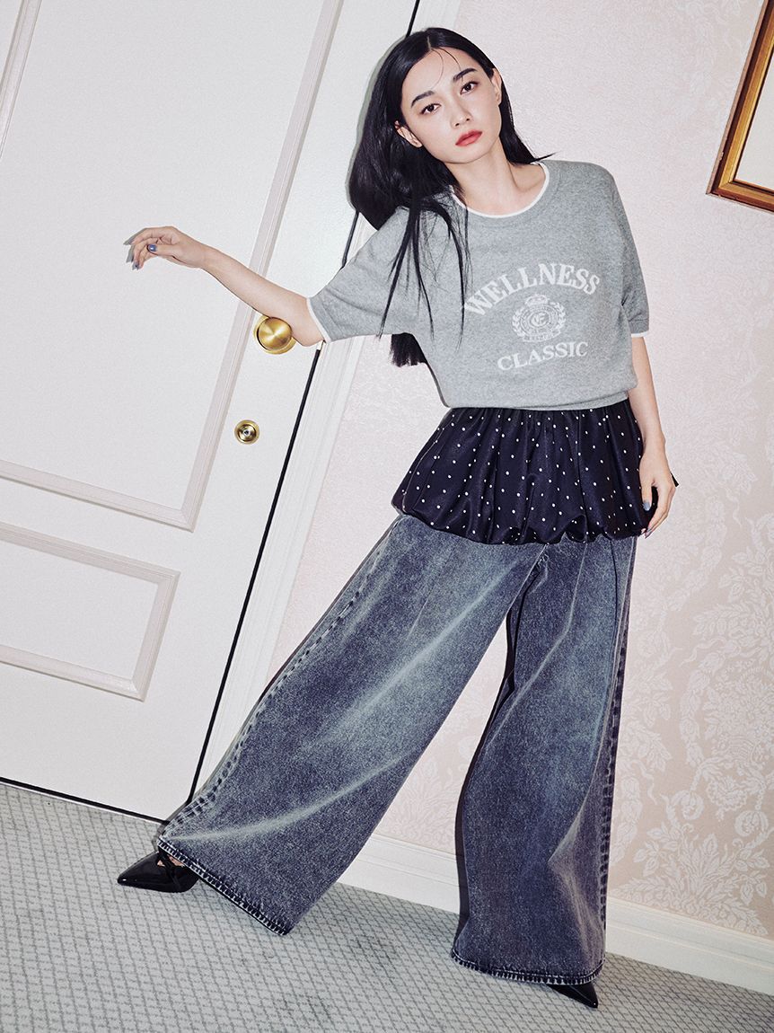 emmi atelier「【限定カラー】オーガニックコットンカレッジニットトップス」|ニット・セーター|