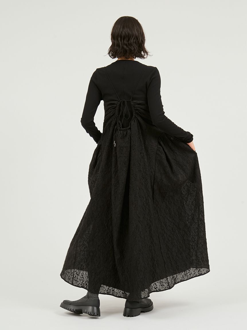 emmi atelier「【セットアイテム】フラワージャガードワンピース」|ワンピース|