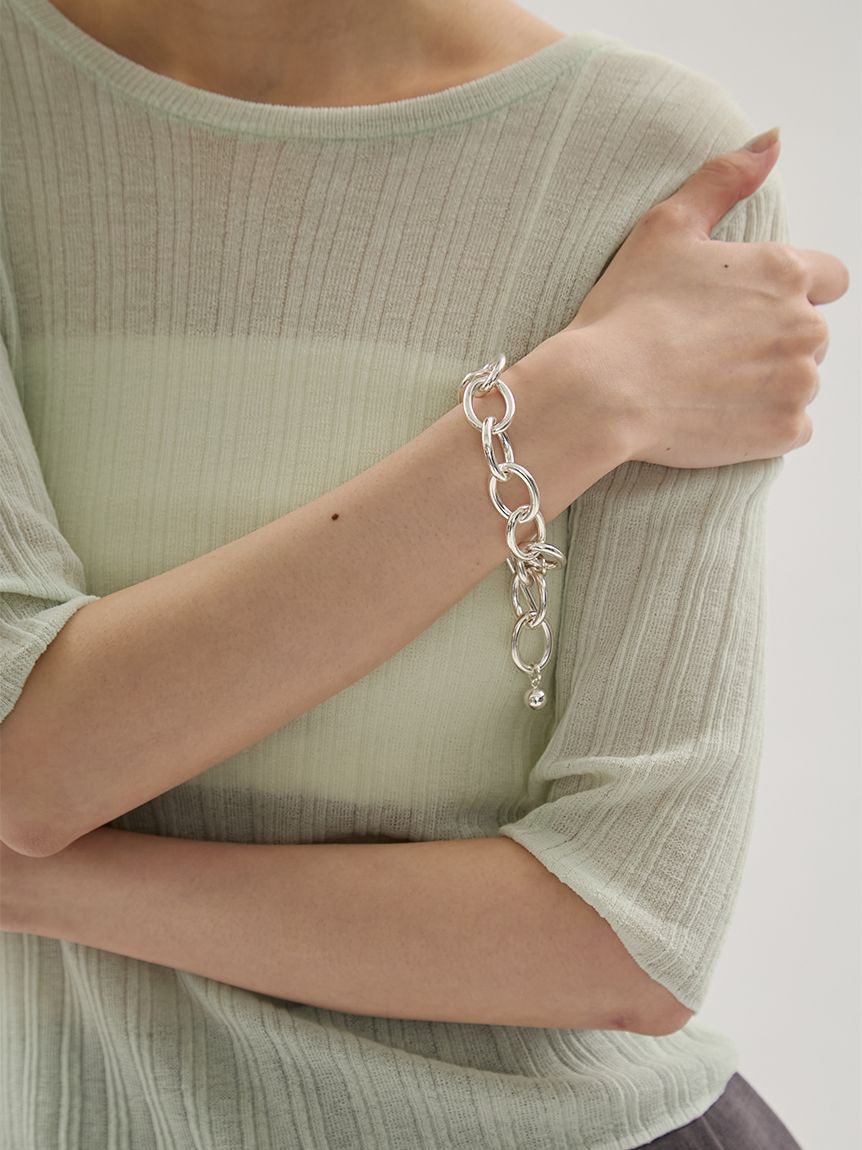 emmi atelier「オーバルデザインチェーンブレスレット」|ブレスレット・バングル|