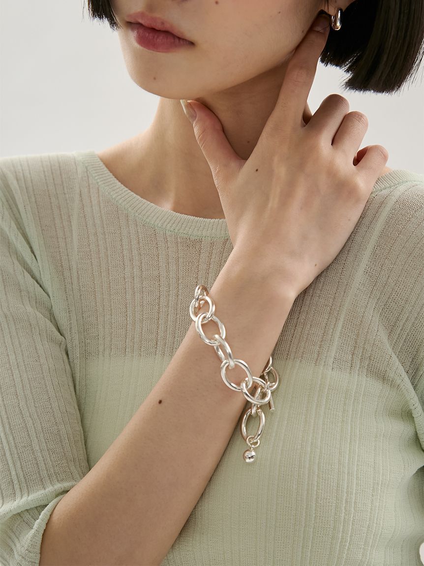 emmi atelier「オーバルデザインチェーンブレスレット」|ブレスレット・バングル|