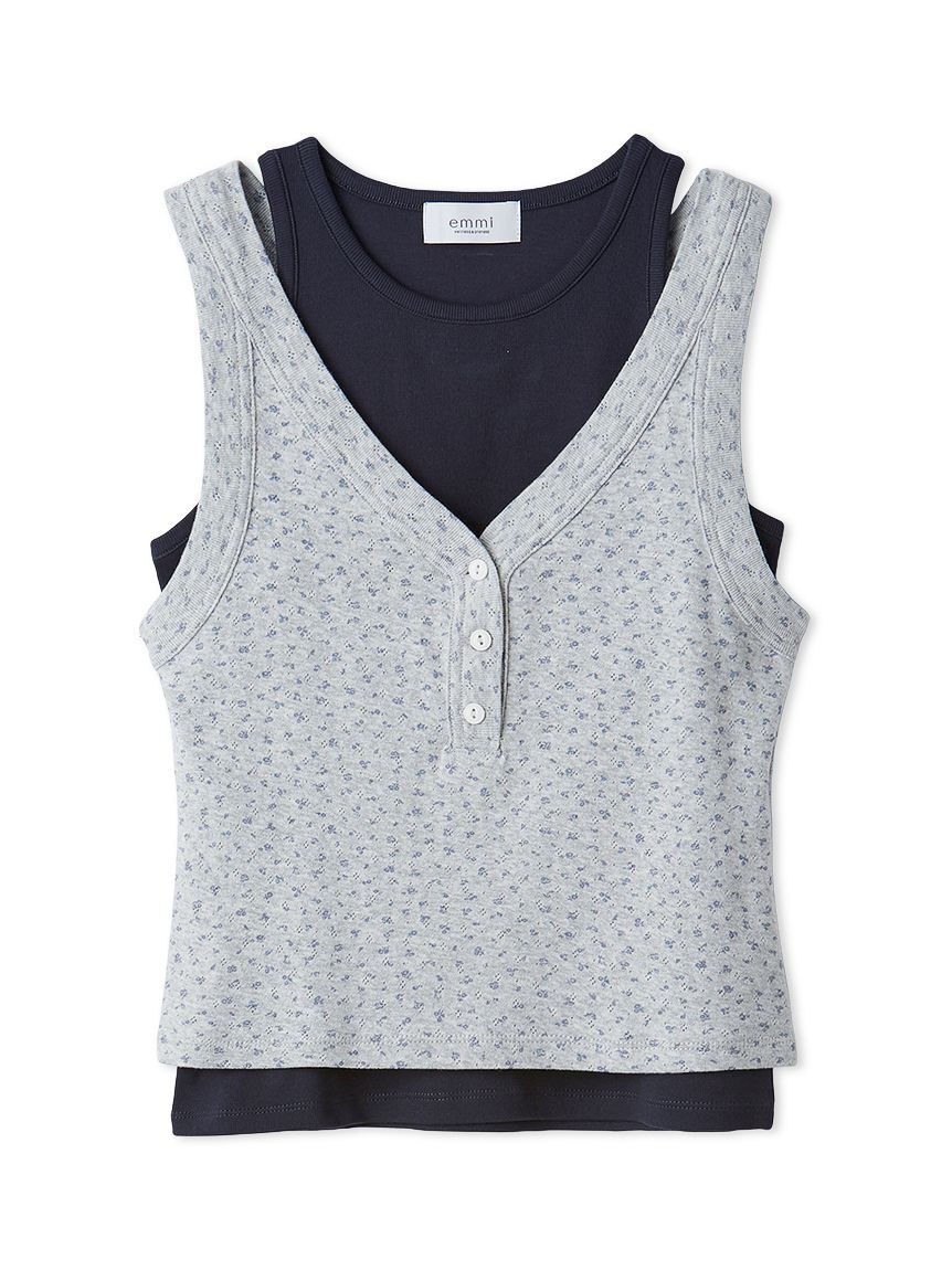 emmi atelier「レイヤードタンクトップ」|タンクトップ|GRY