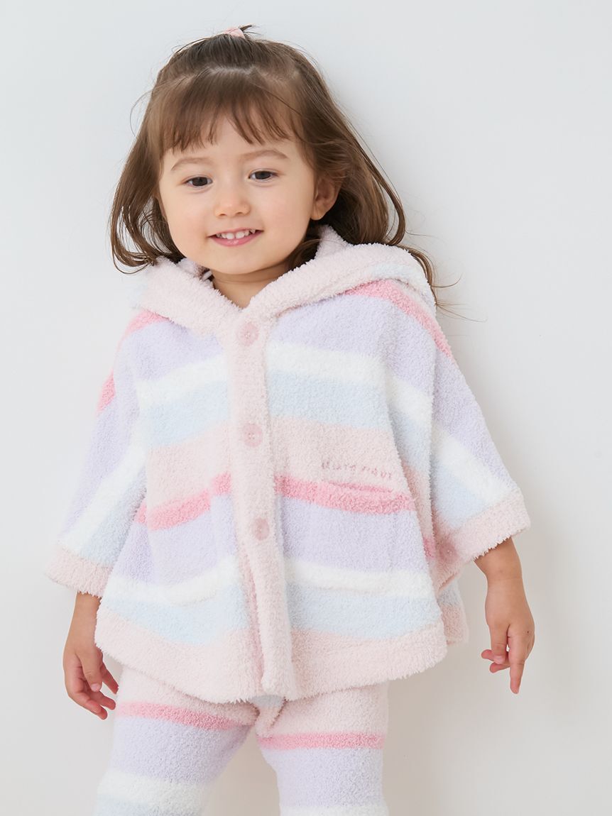GELATO PIQUE KIDS & BABY「【BABY】ベビモコカラフルボーダーポンチョ」|その他ベビーウェア|PNK