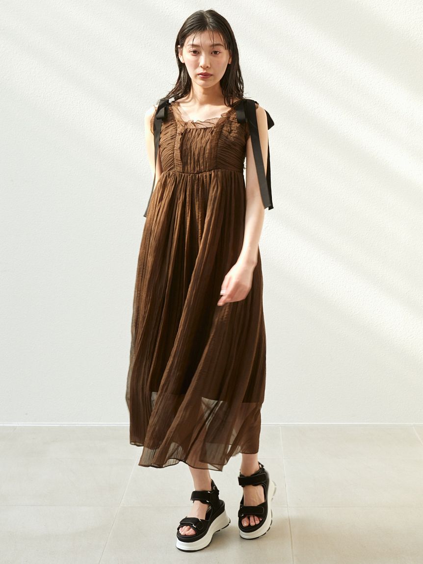 SNIDEL「シアーシフォンワッシャーワンピース」|ワンピース|