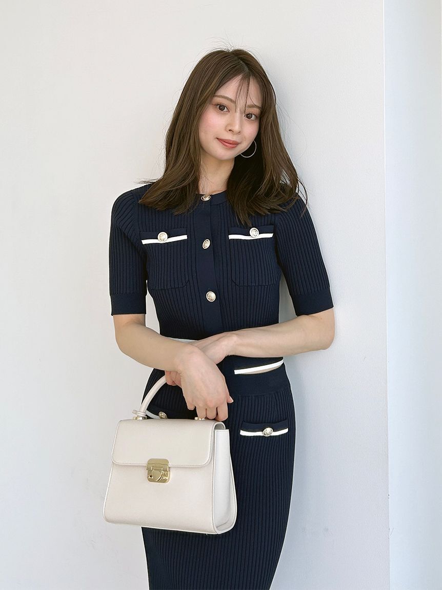 SNIDEL「メタルボタンニットセットアップ」|ワンピース|