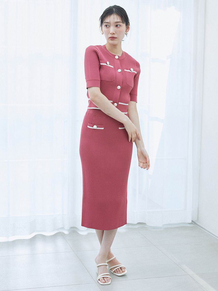 SNIDEL「メタルボタンニットセットアップ」|ワンピース|
