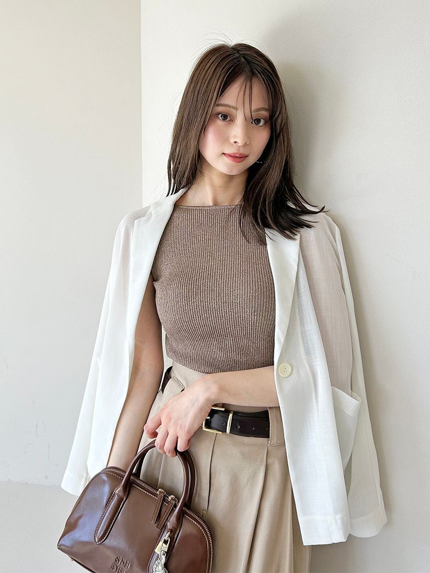 SNIDEL「カップインキャミニットプルオーバー」|ニット・セーター|