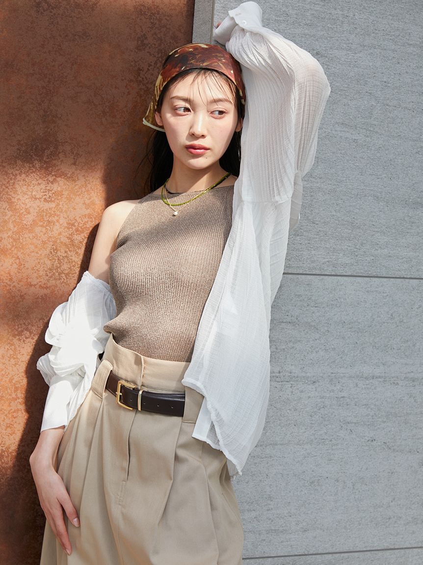 SNIDEL「カップインキャミニットプルオーバー」|ニット・セーター|