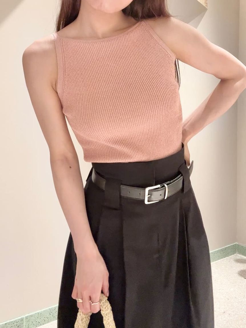 SNIDEL「カップインキャミニットプルオーバー」|ニット・セーター|PNK