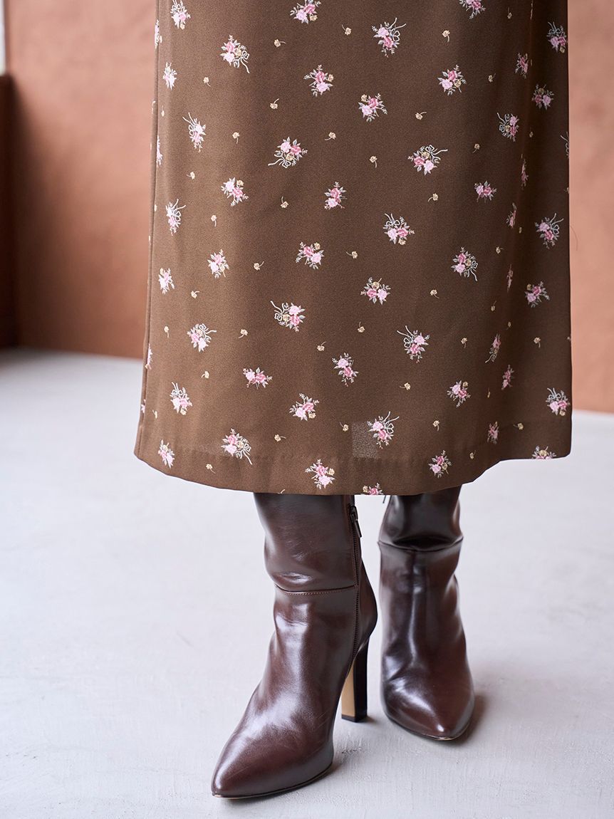 SNIDEL「フラワープリントドレープワンピース」|ワンピース|