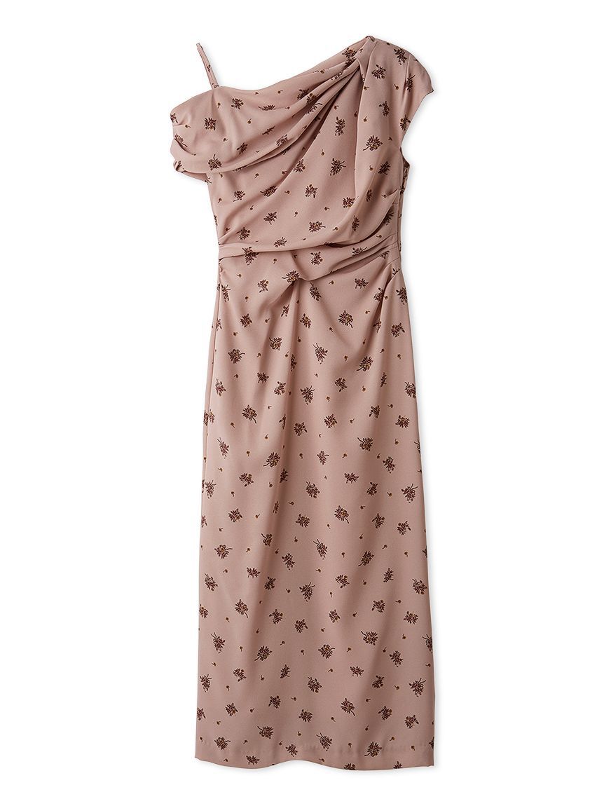 SNIDEL「フラワープリントドレープワンピース」|ワンピース|