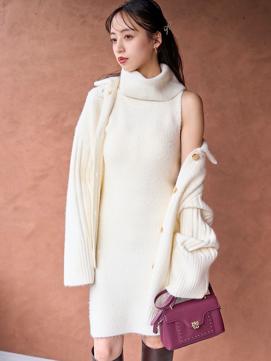 SNIDEL「タートルネックミニニットワンピース」|ワンピース|