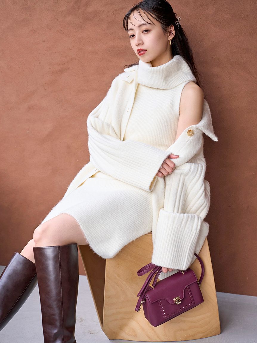 SNIDEL「タートルネックミニニットワンピース」|ワンピース|