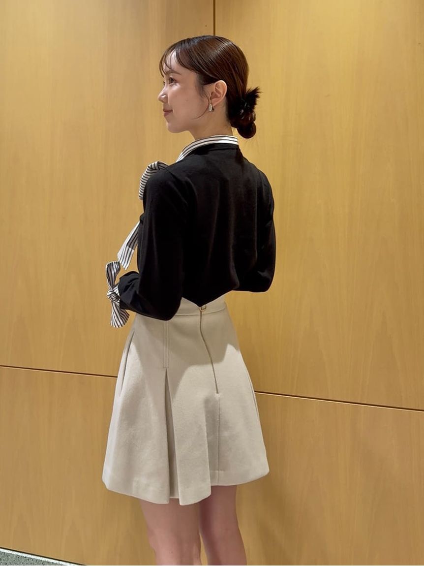 SNIDEL「ボウタイドッキングニットプルオーバー」|ニット・セーター|