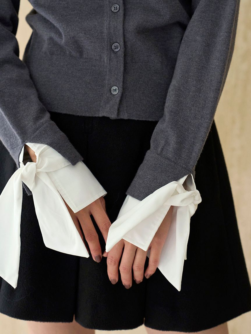 SNIDEL「ボウタイドッキングニットプルオーバー」|ニット・セーター|