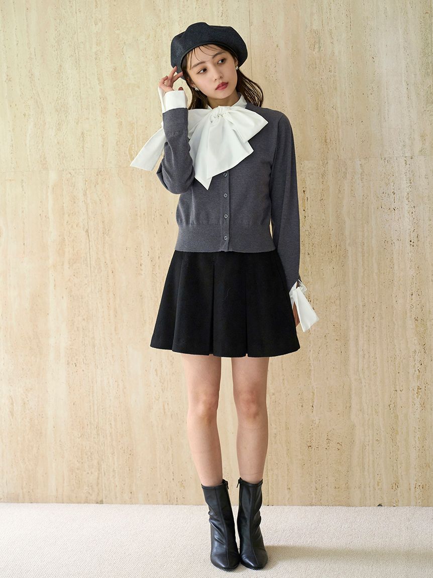 SNIDEL「ボウタイドッキングニットプルオーバー」|ニット・セーター|