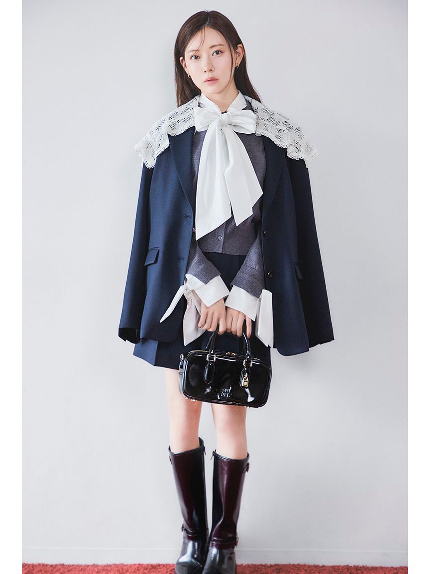 SNIDEL「ボウタイドッキングニットプルオーバー」|ニット・セーター|