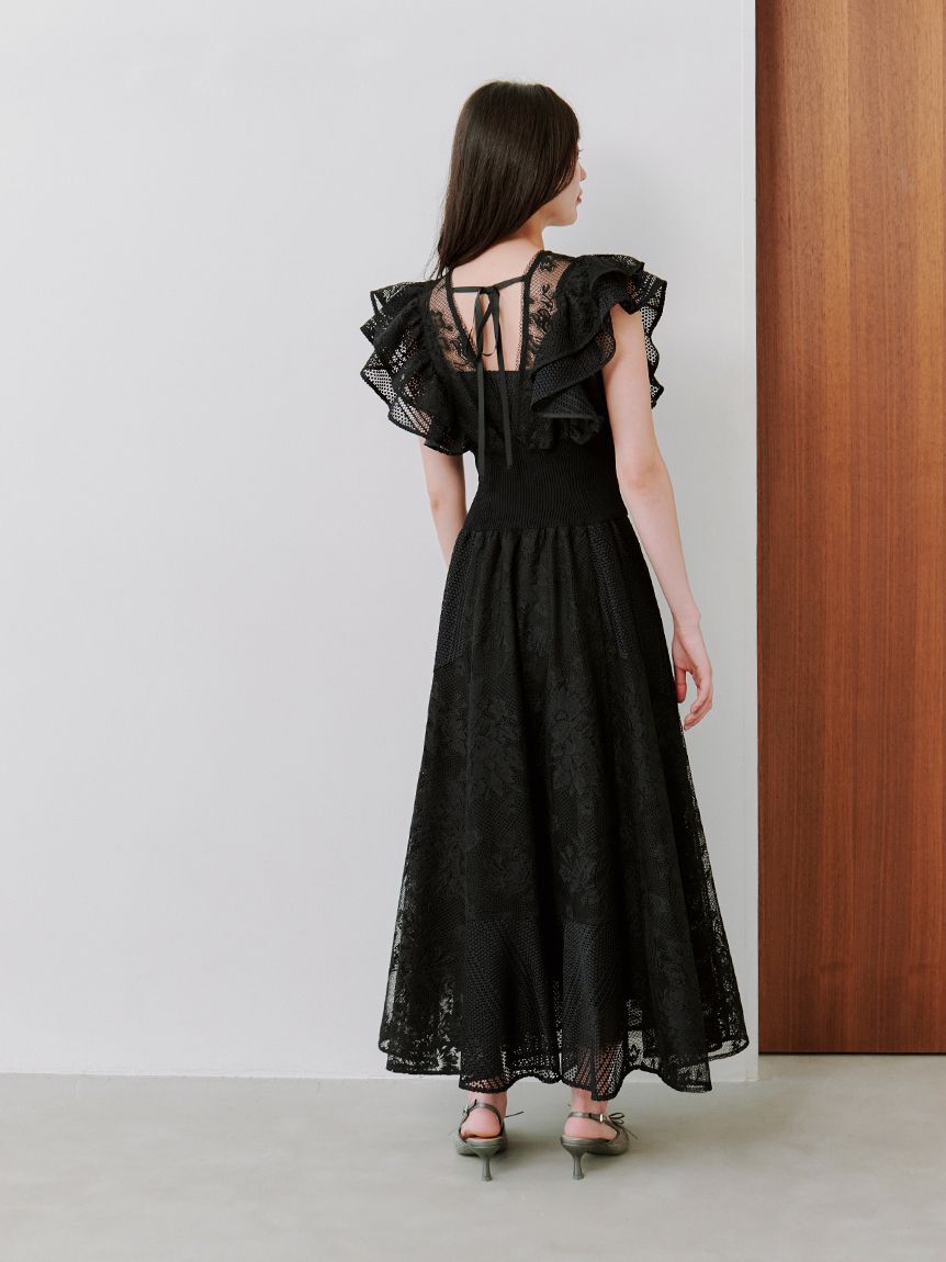 SNIDEL「ウエストリブレースドレス」|ドレス|