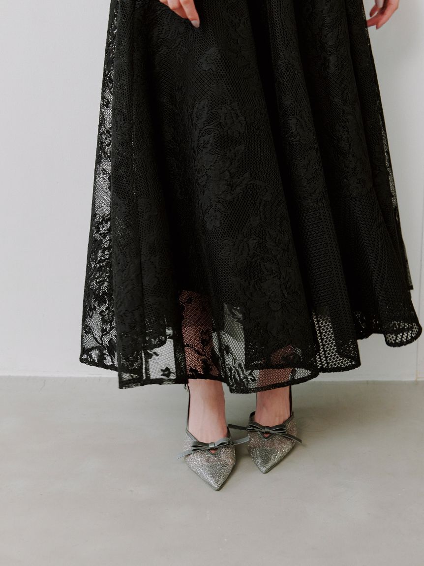 SNIDEL「ウエストリブレースドレス」|ドレス|