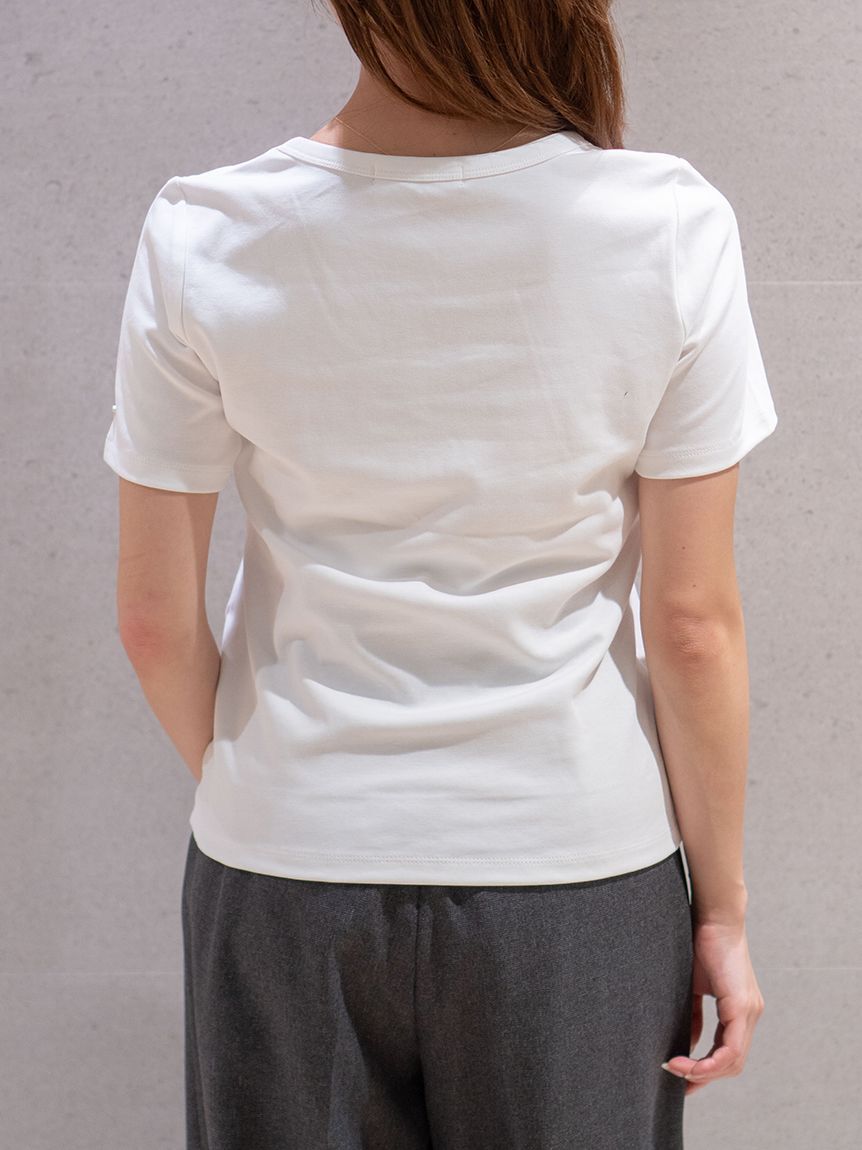 SNIDEL「UネックTシャツ」|Tシャツ・カットソー|