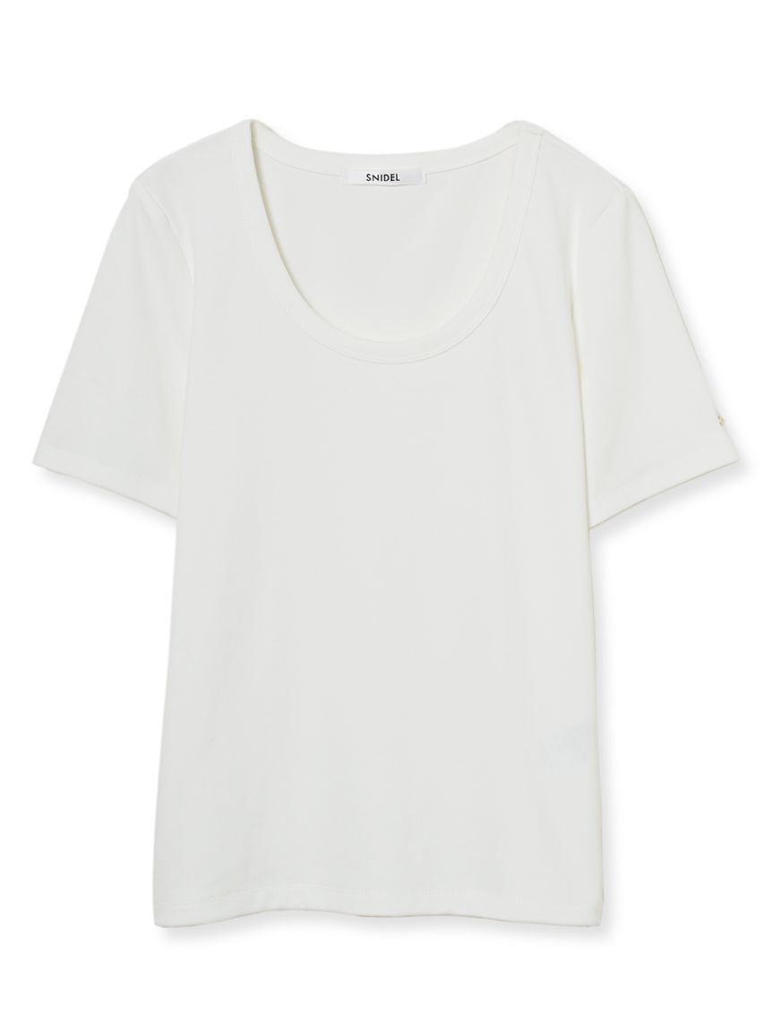 SNIDEL「UネックTシャツ」|Tシャツ・カットソー|