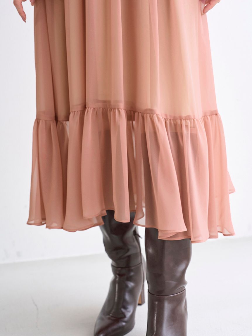 SNIDEL「オフショルフリルワンピース」|ワンピース|