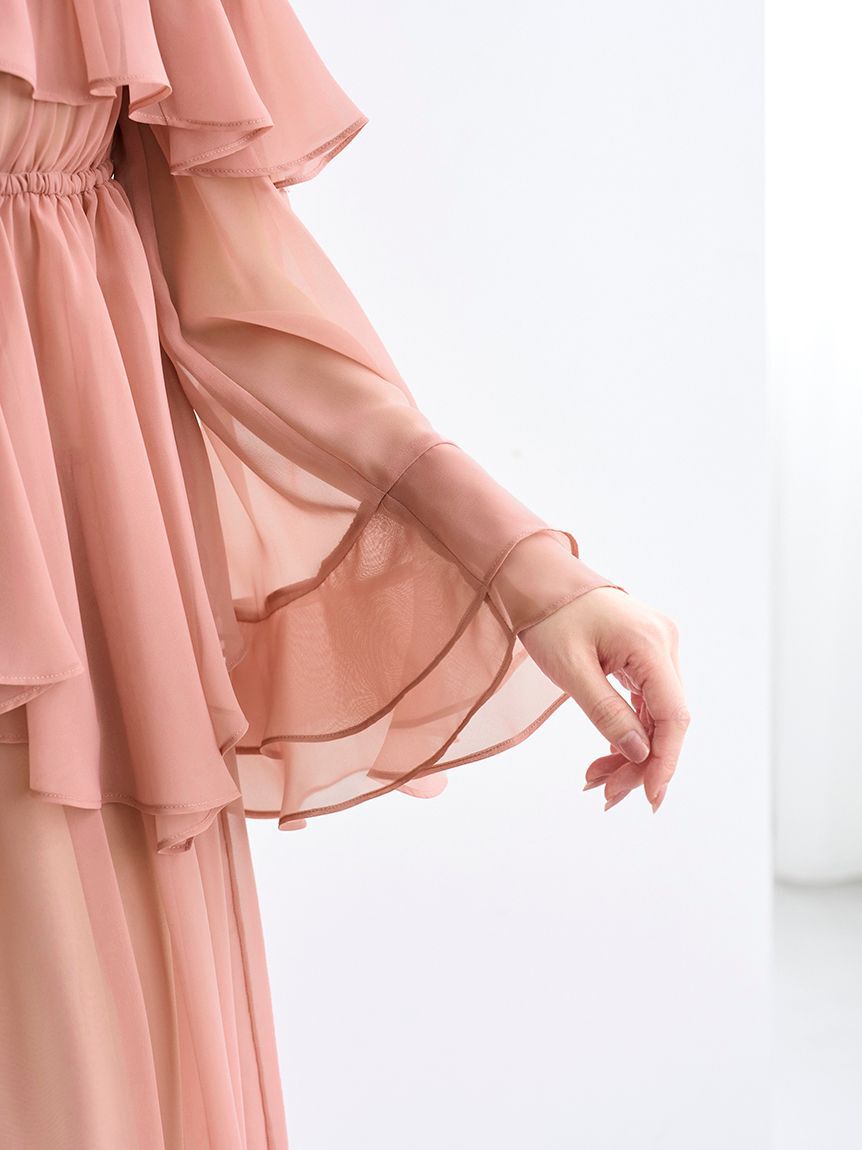 SNIDEL「オフショルフリルワンピース」|ワンピース|