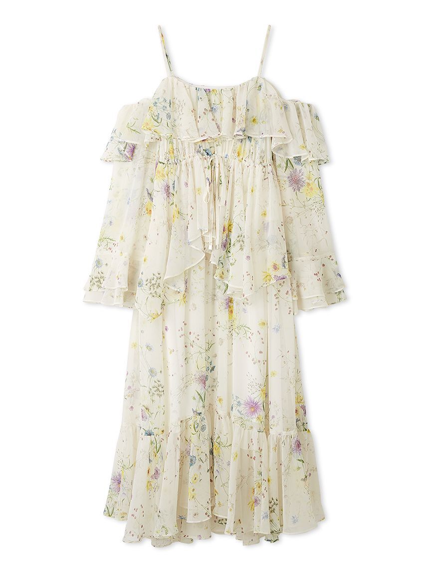 SNIDEL「オフショルフリルワンピース」|ワンピース|