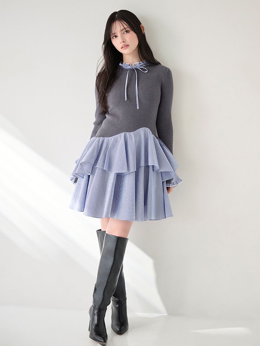 SNIDEL「Sustainableドッキングミニニットワンピース」|ワンピース|