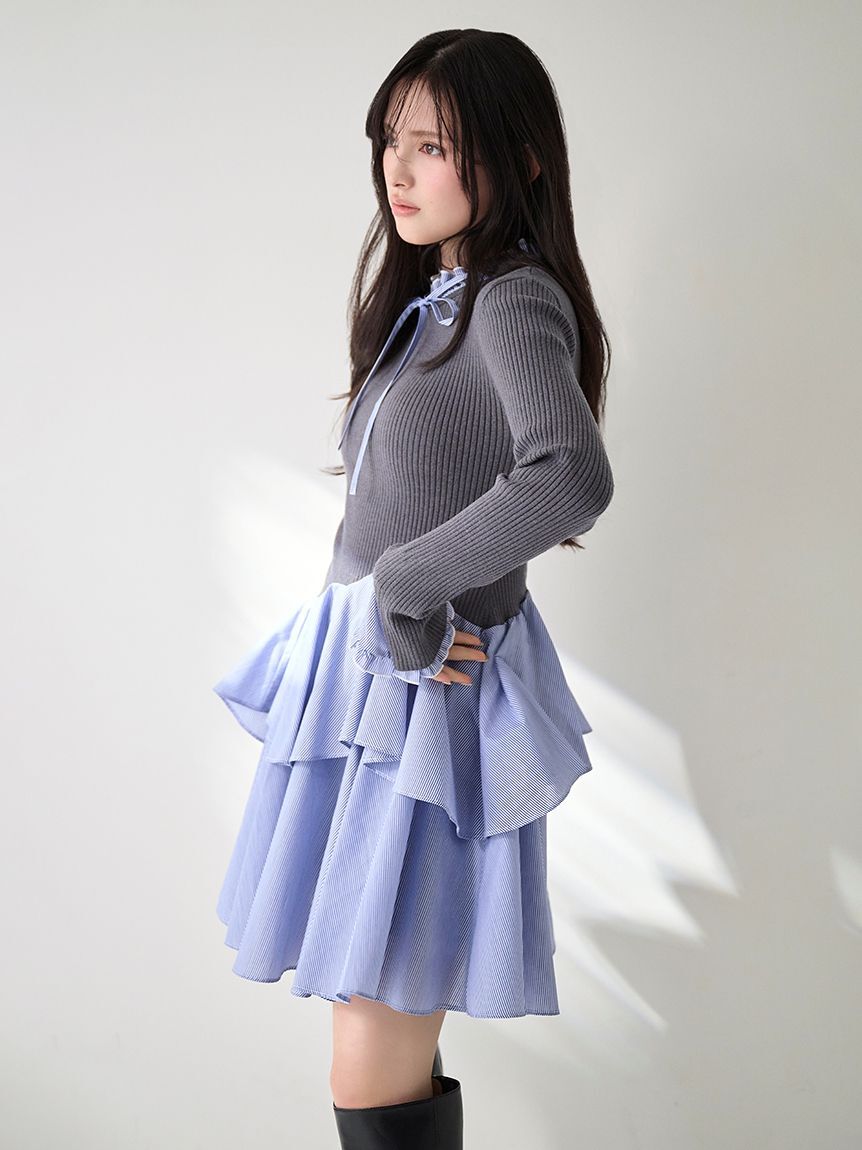 SNIDEL「Sustainableドッキングミニニットワンピース」|ワンピース|