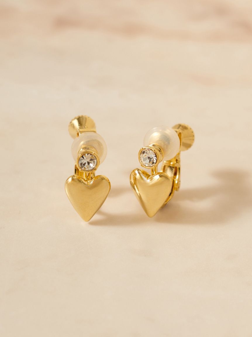 SNIDEL「ハートモチーフイヤリング」|イヤリング|GLD