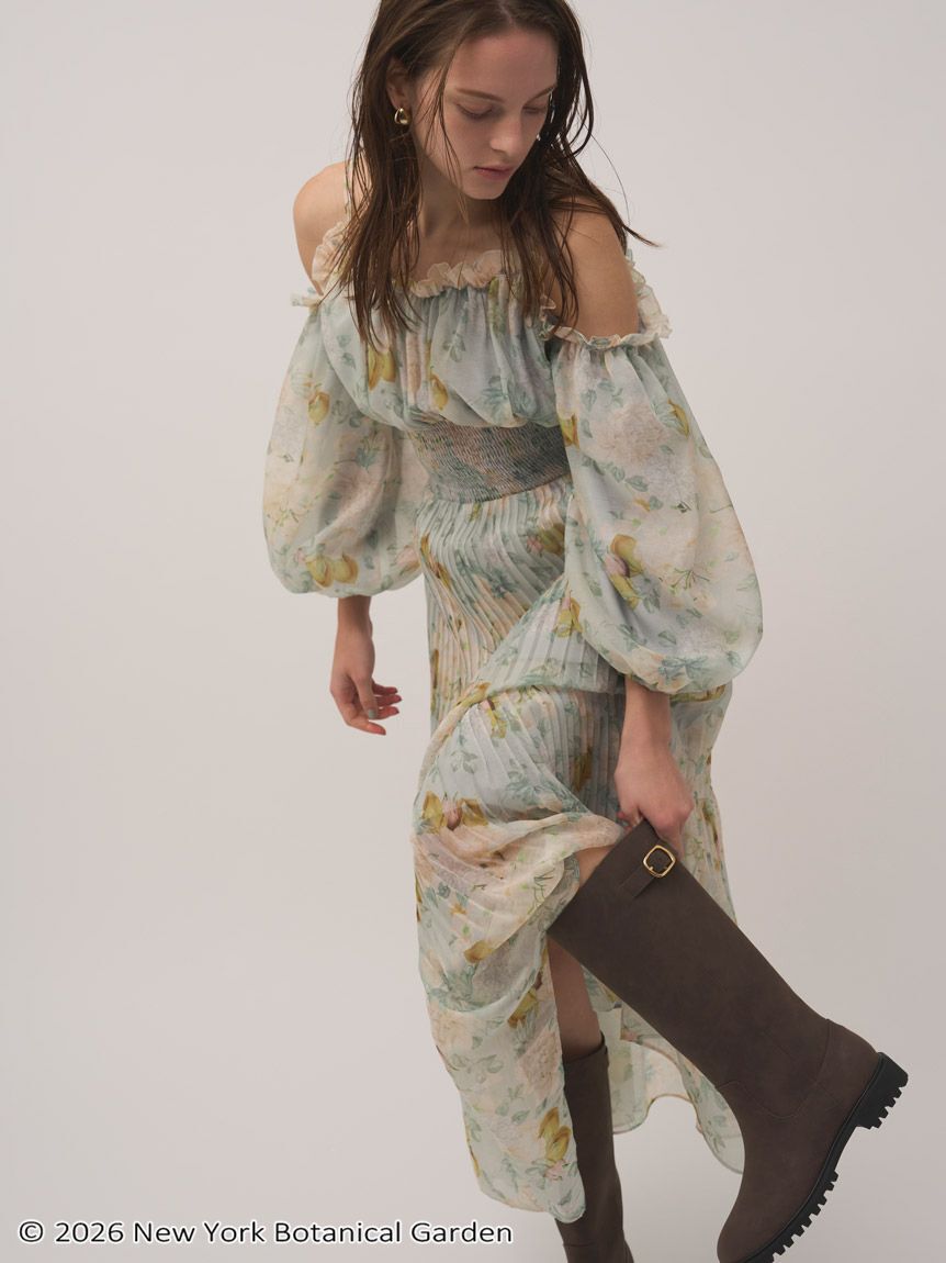 SNIDEL「NYBG ギャザープリーツワンピース」|ワンピース|