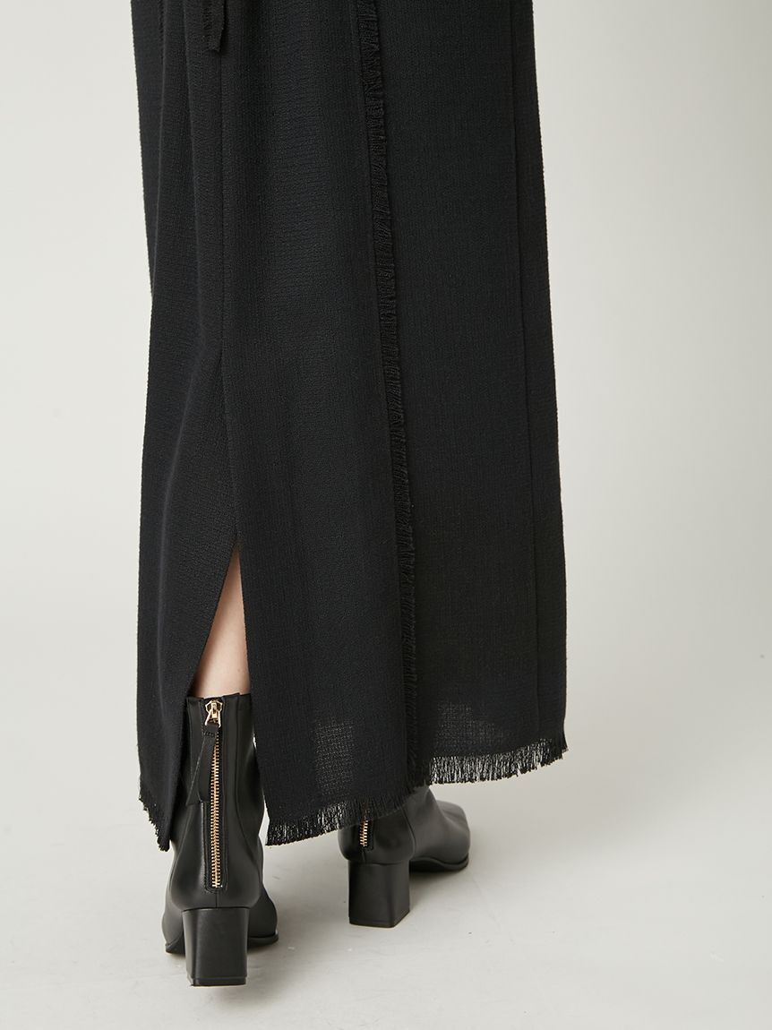 FRAY I.D「【00サイズ】フリンジデザインツイードポロワンピース」|ワンピース|