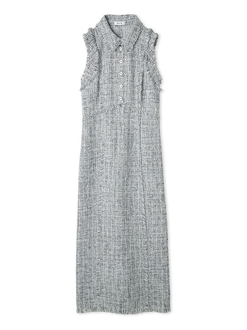 FRAY I.D「【00サイズ】フリンジデザインツイードポロワンピース」|ワンピース|