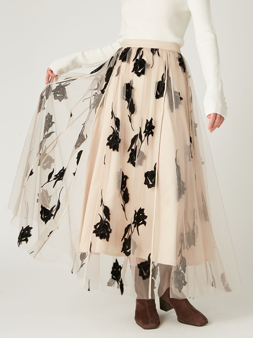 FRAY I.D「ローズチュールスカート」|スカート|