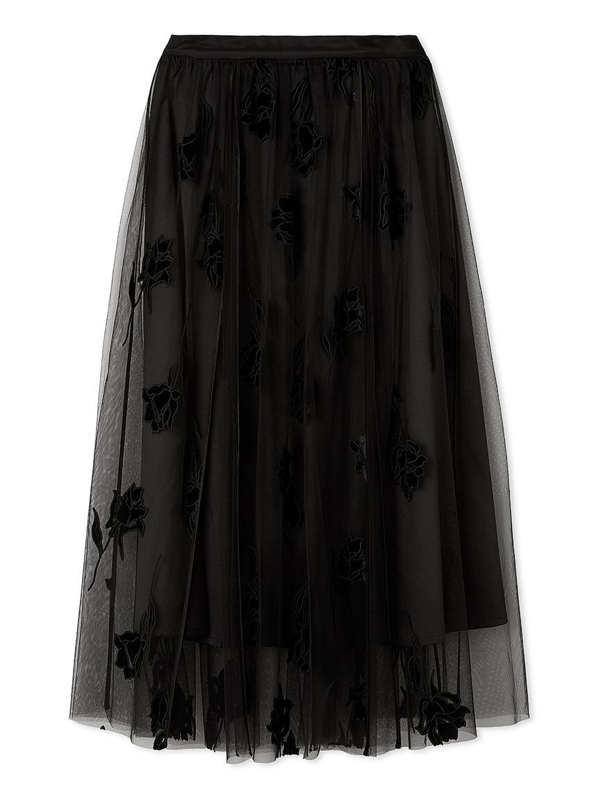 FRAY I.D「ローズチュールスカート」|スカート|BLK