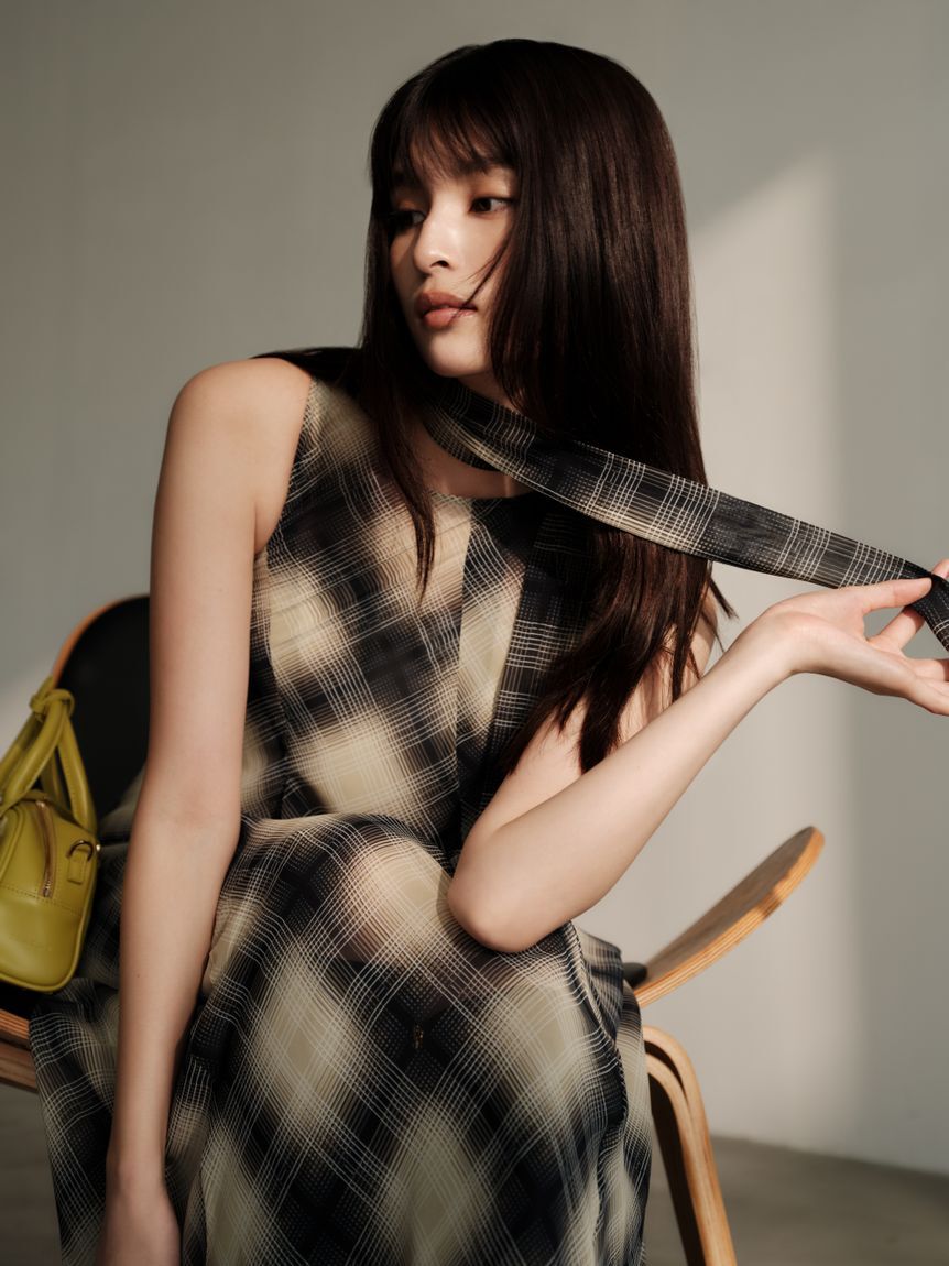 FRAY I.D「セミシアークリアラインワンピース」|ワンピース|