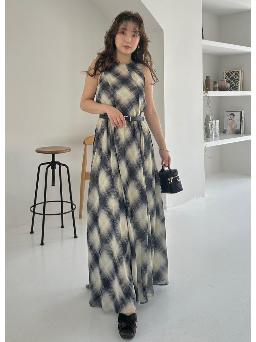 FRAY I.D「セミシアークリアラインワンピース」|ワンピース|