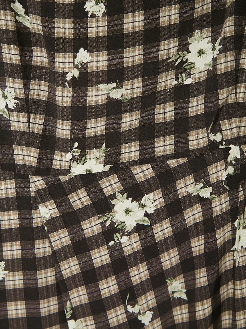 FRAY I.D「【00サイズ】スクエアネックプリントワンピース」|ワンピース|