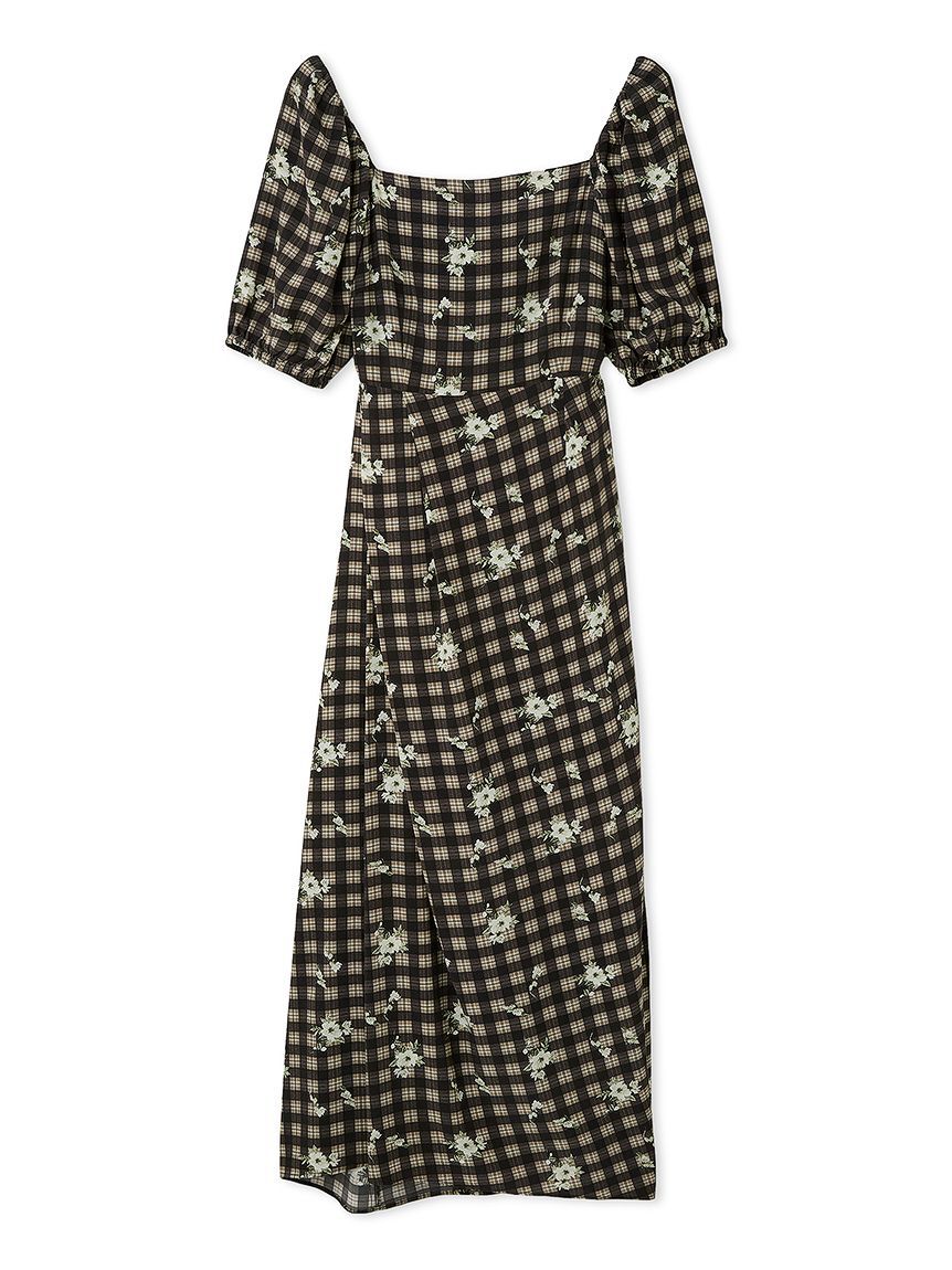 FRAY I.D「【00サイズ】スクエアネックプリントワンピース」|ワンピース|