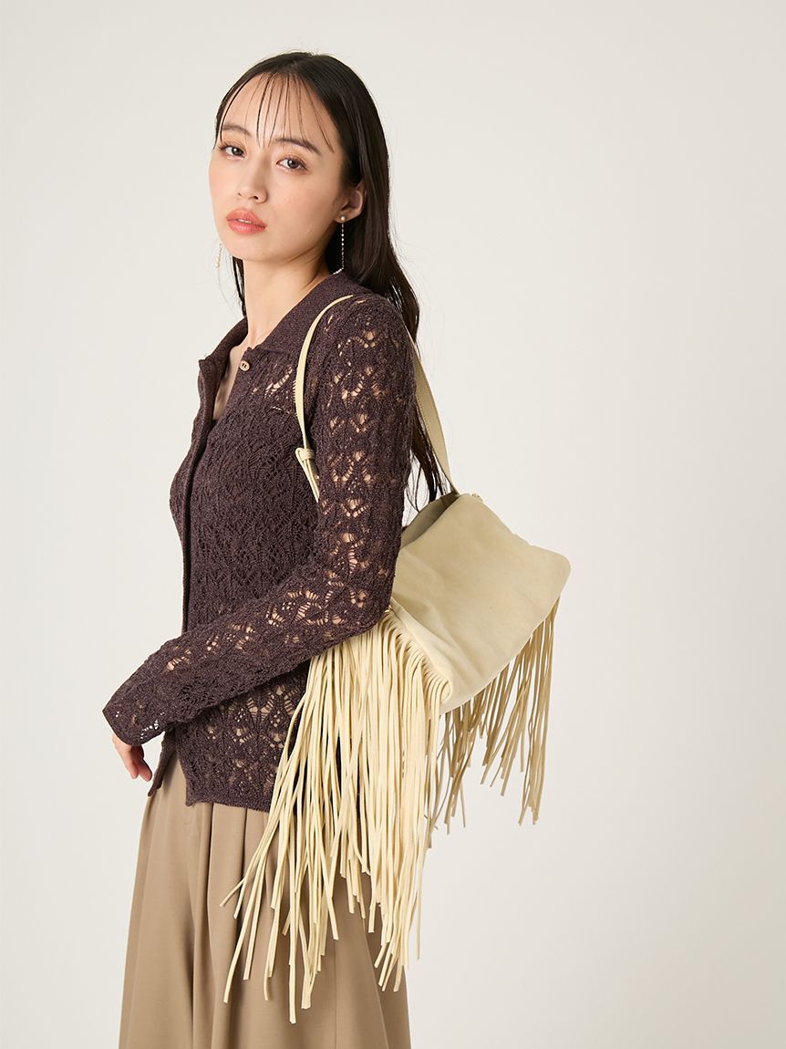 FRAY I.D「フリンジスラウチバッグ」|ハンドバッグ|