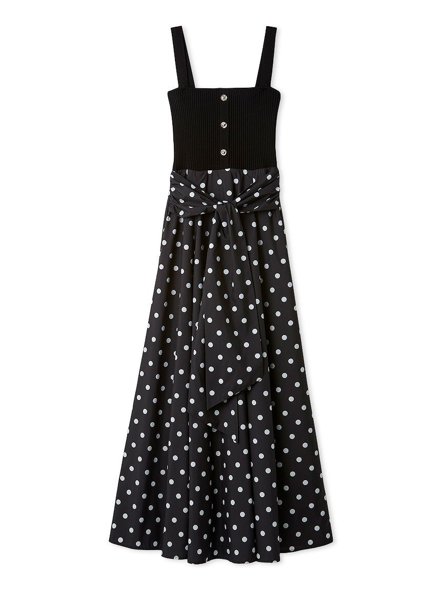 FRAY I.D「2wayタイデザインニットコンビワンピース」|ワンピース|BLK