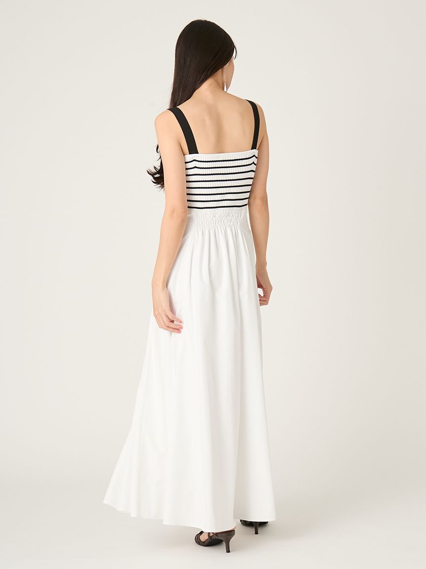 FRAY I.D「2wayタイデザインニットコンビワンピース」|ワンピース|