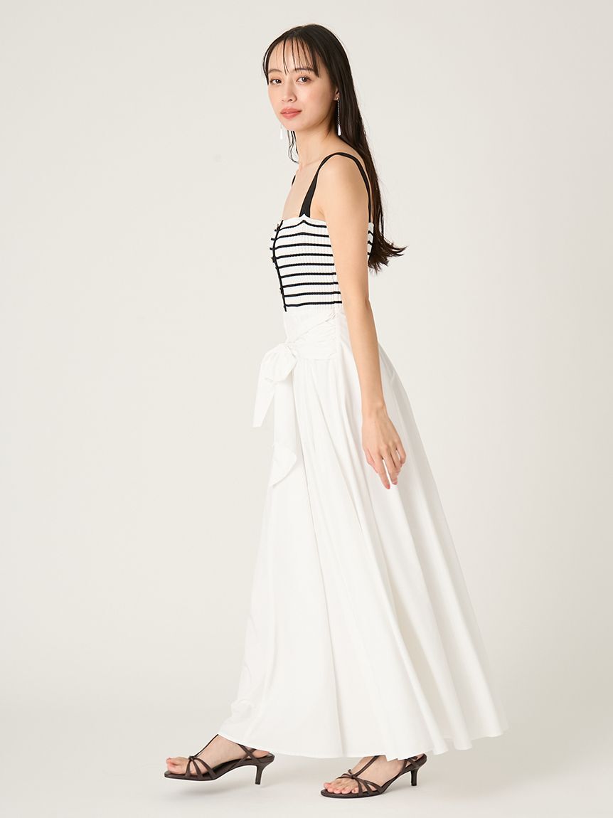 FRAY I.D「2wayタイデザインニットコンビワンピース」|ワンピース|