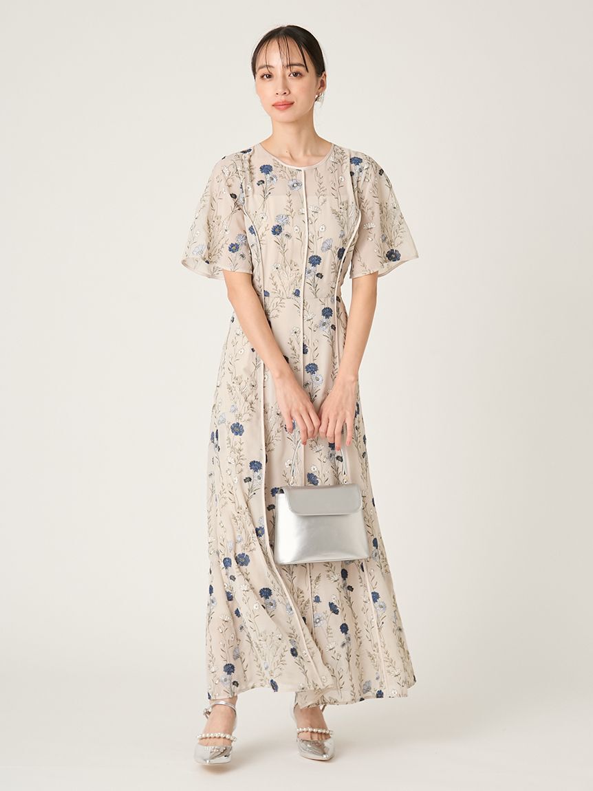 FRAY I.D「ボタニカルエンブロイダリードレス」|ドレス|