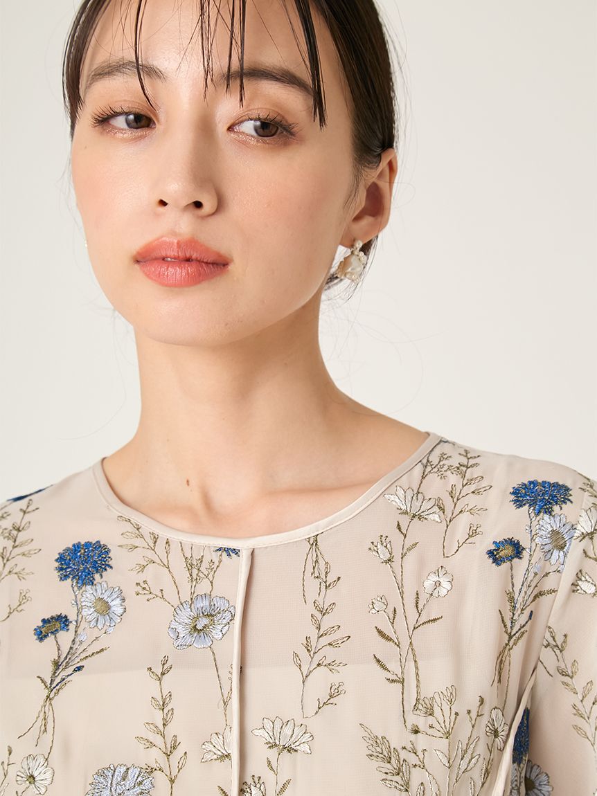 FRAY I.D「ボタニカルエンブロイダリードレス」|ドレス|