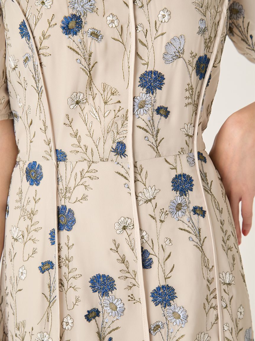 FRAY I.D「ボタニカルエンブロイダリードレス」|ドレス|