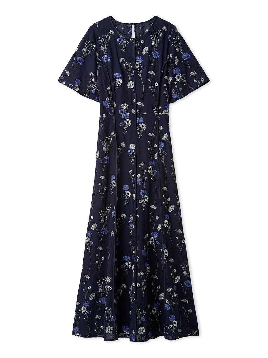 FRAY I.D「ボタニカルエンブロイダリードレス」|ドレス|NVY