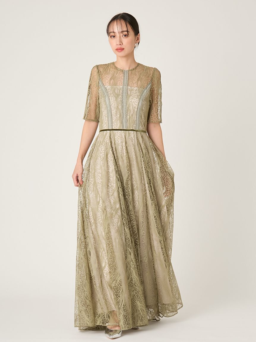 FRAY I.D「フローイングドットエンブロイダリードレス」|ドレス|