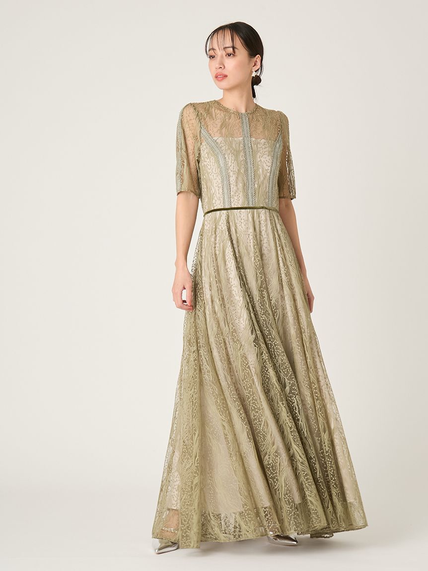 FRAY I.D「フローイングドットエンブロイダリードレス」|ドレス|